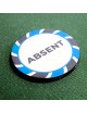 Chip "ABSENT" - 43mm - aus Keramik