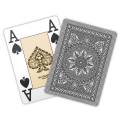 Modiano "CRISTALLO GRAY" - Juego de 55 cartas 100% plástico - formato póker - 4 índices jumbo