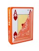 Modiano "CRISTALLO ORANGE" - Jogo de 55 cartas 100% plásticas - formato poker - 4 índices jumbo.