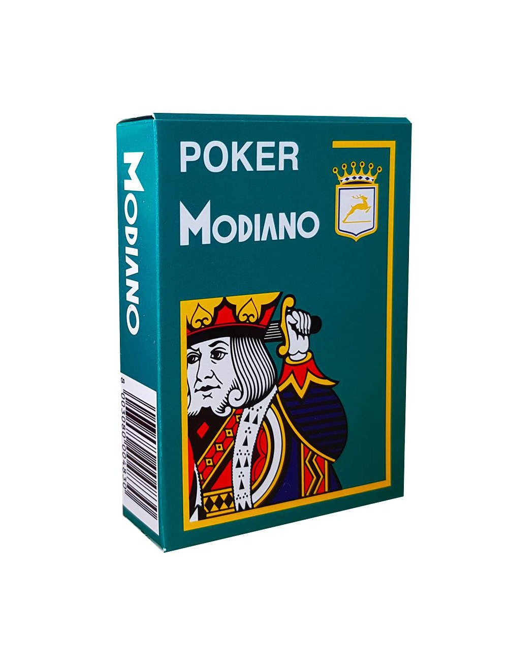 Modiano "CRISTALLO VERT FONCÉ " - Jeu de 55 cartes 100% plastique – format poker - 4 index jumbo