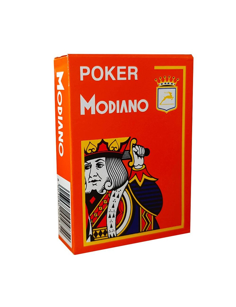 Modiano "CRISTALLO ORANGE" - Spelkortspel med 55 kort i 100% plast - Pokerstorlek - 4 jumboindex