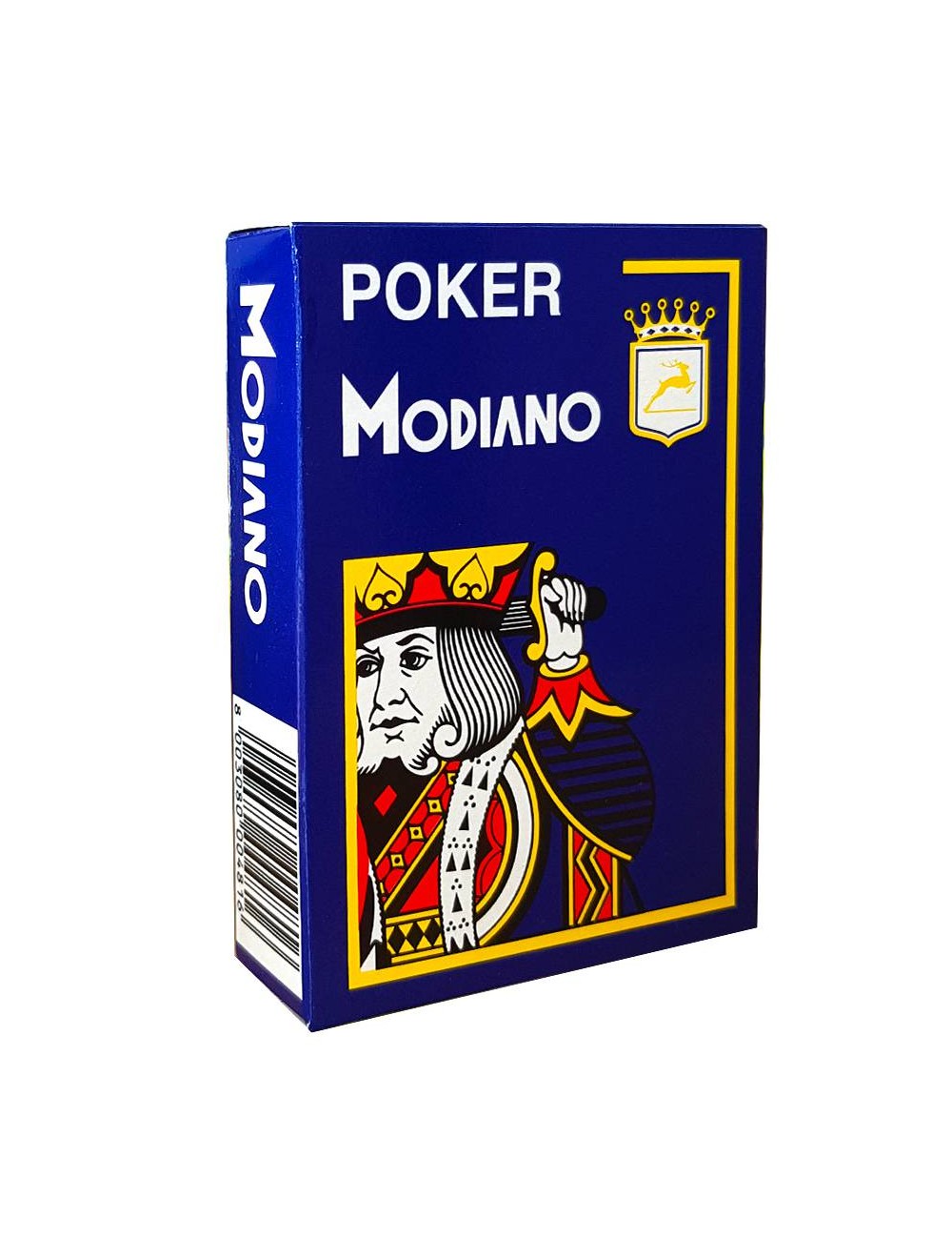 Modiano "CRISTALLO BLEU FONCÉ " - Jeu de 55 cartes 100% plastique – format poker - 4 index jumbo