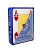 Modiano "CRISTALLO BLEU FONCÉ " - Jeu de 55 cartes 100% plastique – format poker - 4 index jumbo