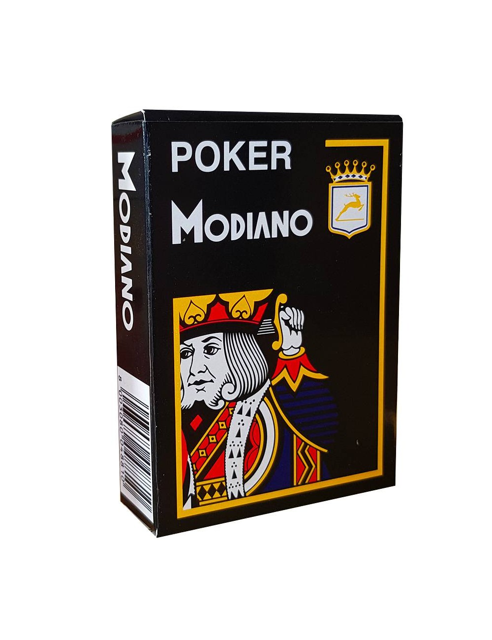Modiano "CRISTALLO NOIR" - Jeu de 55 cartes 100% plastique – format poker - 4 index jumbo