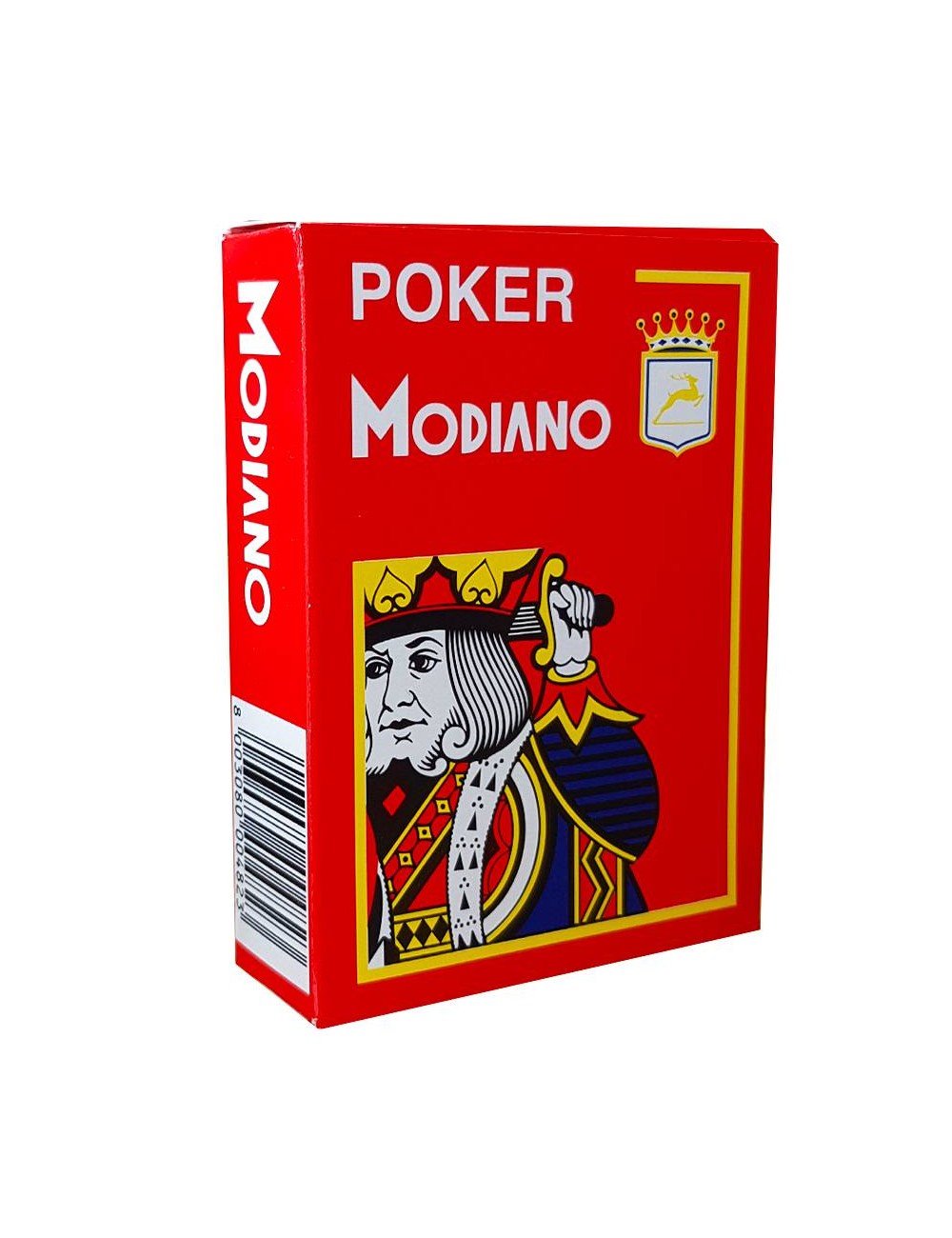 Modiano "CRISTALLO RED" - Spel met 55 kaarten van 100% plastic - pokerformaat - 4 jumbo-indexen