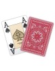 Modiano "CRISTALLO RED" - Gra karciana z 55 kartami w 100% plastikowym wydaniu - format pokerowy - 4 indeksy jumbo