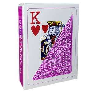 Modiano "TEXAS POKER HOLD EM PURPLE" - Jogo de 55 cartas 100% plástico - formato poker - 2 índices jumbo