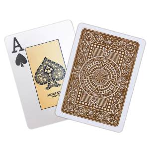 Modiano "TEXAS POKER HOLD EM BROWN" - 55 cards game - 100% plastic - poker size - 2 jumbo indexes.