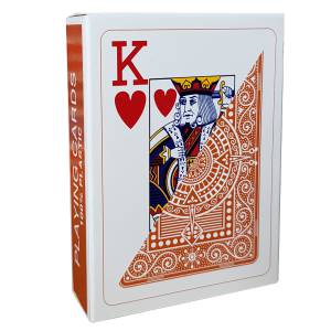 Modiano "TEXAS POKER HOLD EM BROWN" - Kaartspel met 55 kaarten van 100% plastic - pokerformaat - 2 jumbo-index