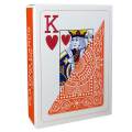 Modiano "TEXAS POKER HOLD EM ORANGE" - 55 card game 100% plastic - poker size - 2 jumbo indexes.