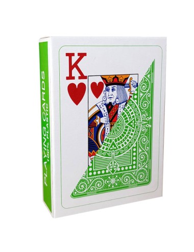Modiano "TEXAS POKER HOLD EM GROEN" - Spel met 55 kaarten van 100% plastic - pokerformaat - 2 jumbo-indexen.