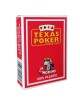 Modiano "TEXAS POKER HOLD EM RED" - Gra z 55 kartami 100% plastikowymi - format poker - 2 duże indeksy