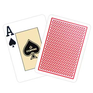 Copag "TEXAS HOLD'EM GOLD ROUGE" - Gioco di 55 carte 100% plastica - formato poker - 2 indici jumbo
