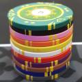 Poker chip "SUNSHINE VALUE 0.50" - 14g - in clay composite with metal insert - sold individually