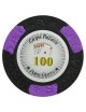 Ficha de pôquer "LAS VEGAS 100" - em compósito de argila com inserção de metal - 14g - à venda individualmente