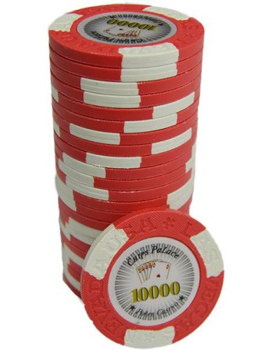 Poker chip "LAS VEGAS 10000" - made of clay composite with metal insert - 14g - sold individually