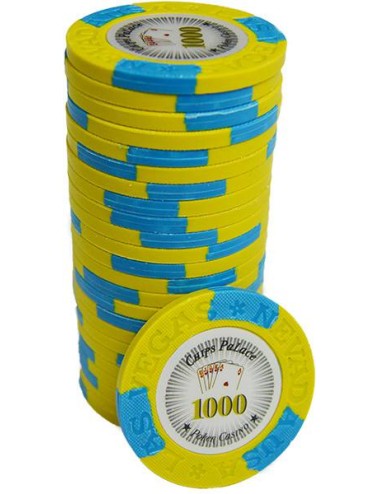 Poker Chip "LAS VEGAS 1000" - aus Ton-Verbundstoff mit Metalleinsatz - 14 g - einzeln zum Verkauf