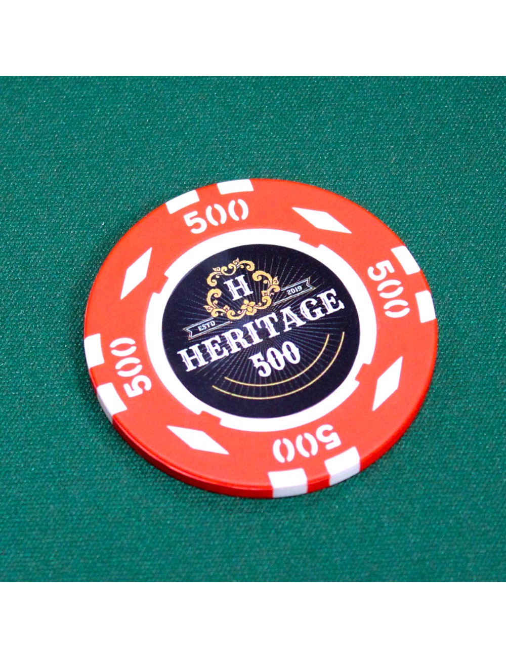 Jeton de poker Crown | Clay Composite Insert Metal | Valeur 0,50 | 14g