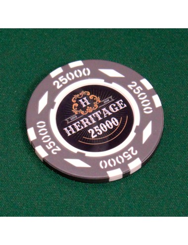 Fiches da poker "HERITAGE 25000" - 14g - in composito d'argilla con inserto in metallo - in vendita singolarmente