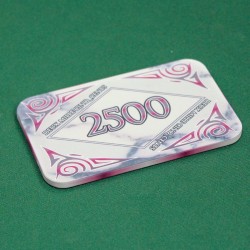 Fiches da poker "MARMO 2500" - in ceramica - 8,5x5,2 cm.
