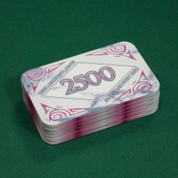 Pokerchip "MARBRE 2500" - van keramiek - 8,5x5,2 cm