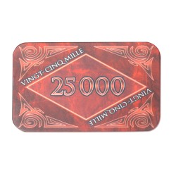 Piatto di poker "MARBRE 25000" - in ceramica - 8,5x5,2 cm