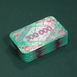 Piastra di poker "MARBRE 500000" - in ceramica - 8,5x5,2 cm