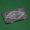 Poker chip "MARBLE 1000000" - ceramic - 8.5x5.2 cm.