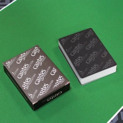 Karten "SCHWARZE SPIELKARTEN" - 52 Karten Spiel aus 100% Kunststoff - Pokerformat