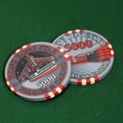 Ficha de pôquer "HONG KONG STAR 5000" - em cerâmica - 10g.