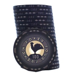 Pokermarker "FRANSKA POKERTUREN 100" - i keramik - 10g - säljs styckvis