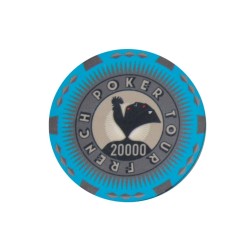 Ficha de pôquer "FRENCH POKER TOUR 20000" - em cerâmica - 10g - vendida individualmente
