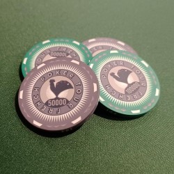 Pokerfiche "FRENCH POKER TOUR 100000" - keramiek - 10g - per stuk verkocht