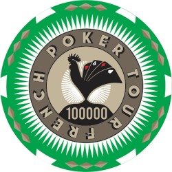 Pokerfiche "FRENCH POKER TOUR 100000" - keramiek - 10g - per stuk verkocht