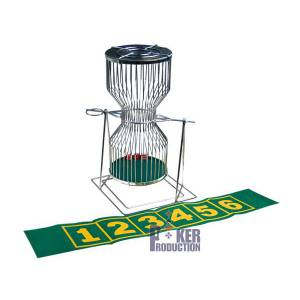 Chuck a Luck en métal 45 cm – avec tapis de jeu en feutrine verte