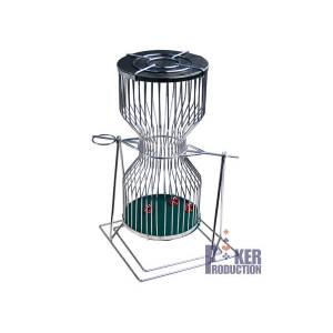 Chuck a Luck de metal 45 cm - Com tapete de jogo em feltro verde