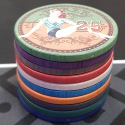 Żeton do pokera "60's BEAUTY 2" - 12g - 43mm - z ceramiki - na sprzedaż pojedynczo