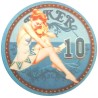 Ficha de poker "60's BEAUTY 10" - 12g - 43mm - em cerâmica - à venda unitário