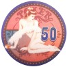 Żeton do pokera "60's BEAUTY 50" - 12g - 43mm - ceramiczny - dostępny na sztuki