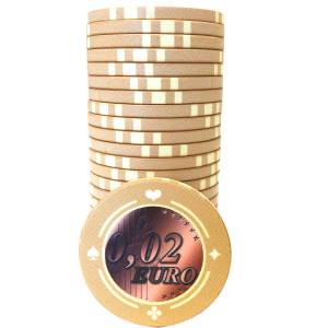 Gettone da Cash Game "EURO - SERIE 1 - 0,02" - Edizione limitata - in ceramica - 10g