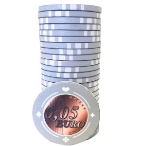 Cash Game Chip "EURO - SERIES 1 - 0.05" - Limited Edition - made of ceramic - 10g