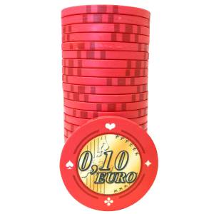 "Spelmark i Cash Game 'EURO - SERIE 1 - 0.10' - Begränsad upplaga - i keramik - 10g"