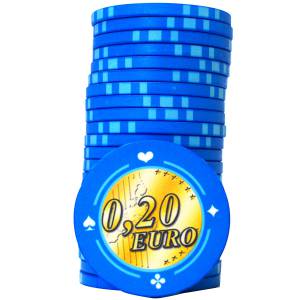 Zeton do gry cash "EURO - SERIA 1 - 0.20" - Edycja limitowana - ceramiczny - 10g