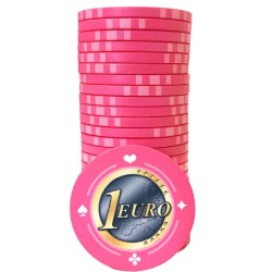 Jeton för Cash Game "EURO - SERIE 1 - 1" - Begränsad upplaga - i keramik - 10g