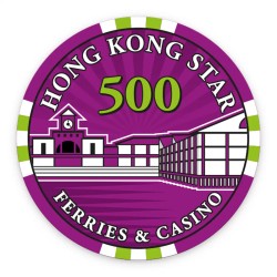 Ficha de poker "HONG KONG STAR 500" - em cerâmica - 10g