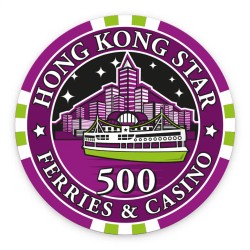 Ficha de poker "HONG KONG STAR 500" - em cerâmica - 10g