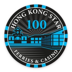 Pokerfiche "HONG KONG STAR 100" - van keramiek - 10g