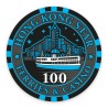 "HONG KONG STAR 100" Poker Chip - Ceramic - 10g