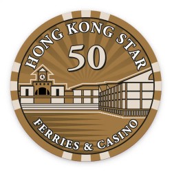 Pokerchip "HONG KONG STAR 50" - aus Keramik - 10g