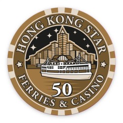 Pokerchip "HONG KONG STAR 50" - av keramik - 10g